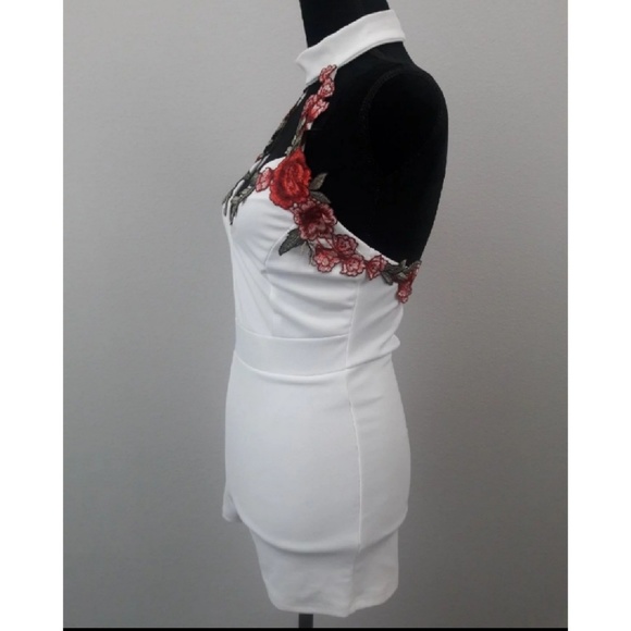 White Floral Romper - Picture 3 of 4